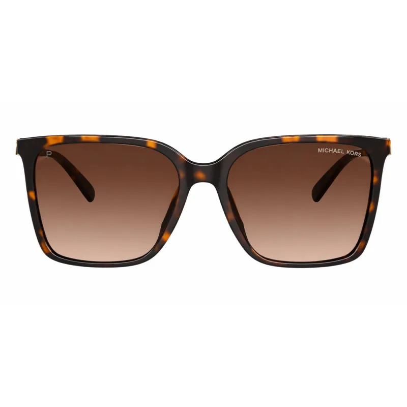 Michael Kors MK 2197U 3006T5 Square Plastic Tortoise Sunglasses with Brown Polarized Lens made by Michael Kors