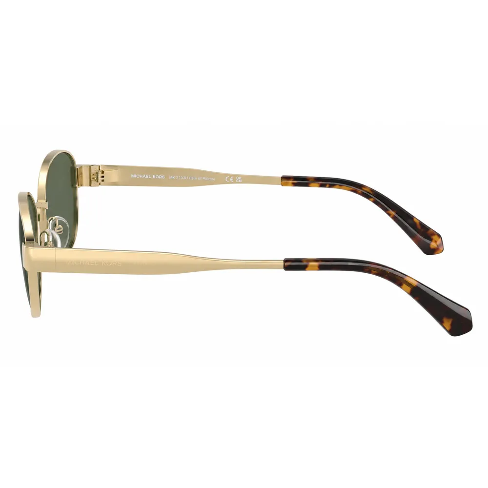 Michael Kors MK 1161 10143H Oval Metal Gold Sunglasses with Green Lens sold by Gaffos product image thumbnail 3