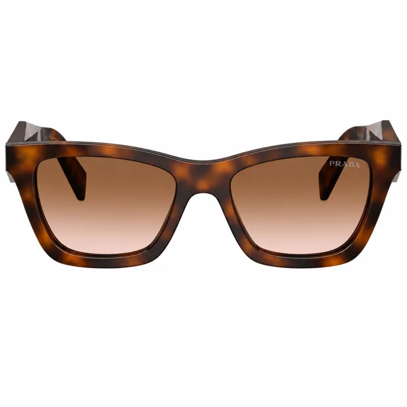 Prada PR C07S 20D90P Butterfly Plastic Tortoise Sunglasses with Brown Gradient Lens made by Prada