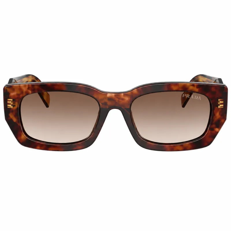 Prada PR B05S 00K10S Pillow Plastic Tortoise Sunglasses with Brown Gradient Lens made by Prada