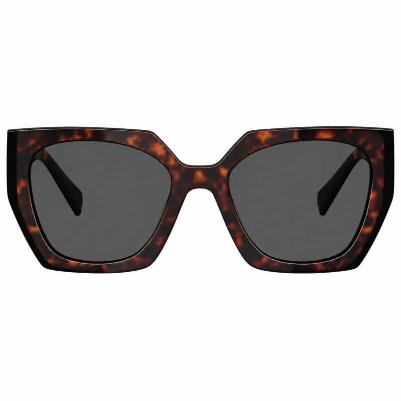 Prada PR 15WS 24B40L Rectangle Plastic Multicolor Sunglasses with Grey Lens made by Prada