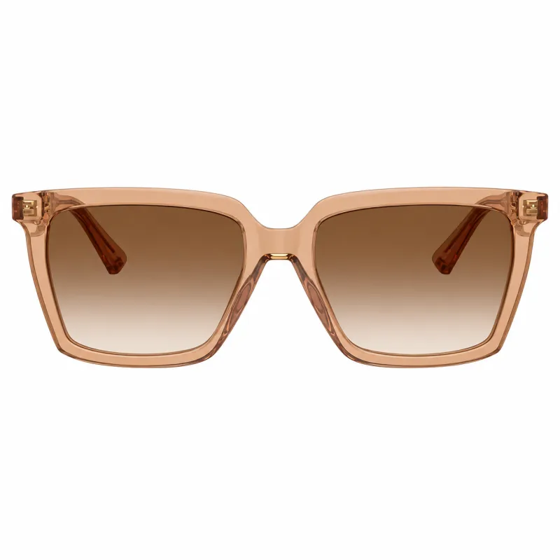 Jimmy Choo JC 5051 507613 Square Plastic Brown Sunglasses with Brown Gradient Lens made by Jimmy Choo