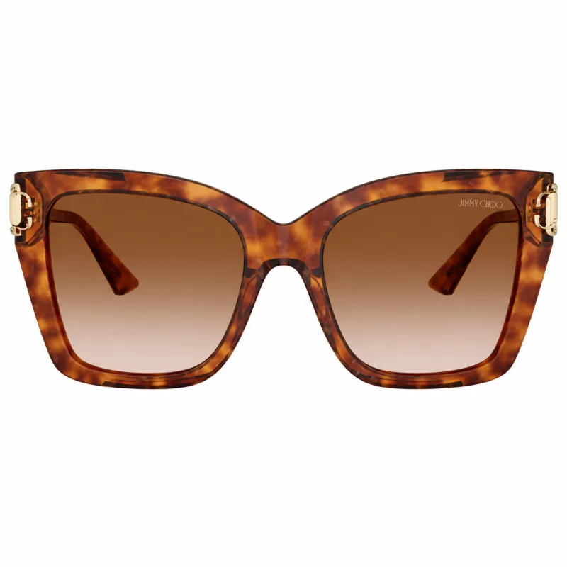 Jimmy Choo JC 5012 511413 Square Plastic Havana Sunglasses with Brown Gradient Lens made by Jimmy Choo