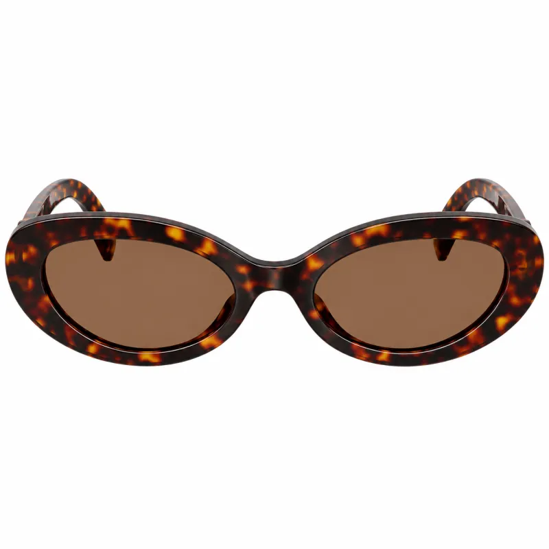 Dolce & Gabbana DG 4537 502/73 Oval Plastic Havana Sunglasses with Brown Lens made by Dolce & Gabanna
