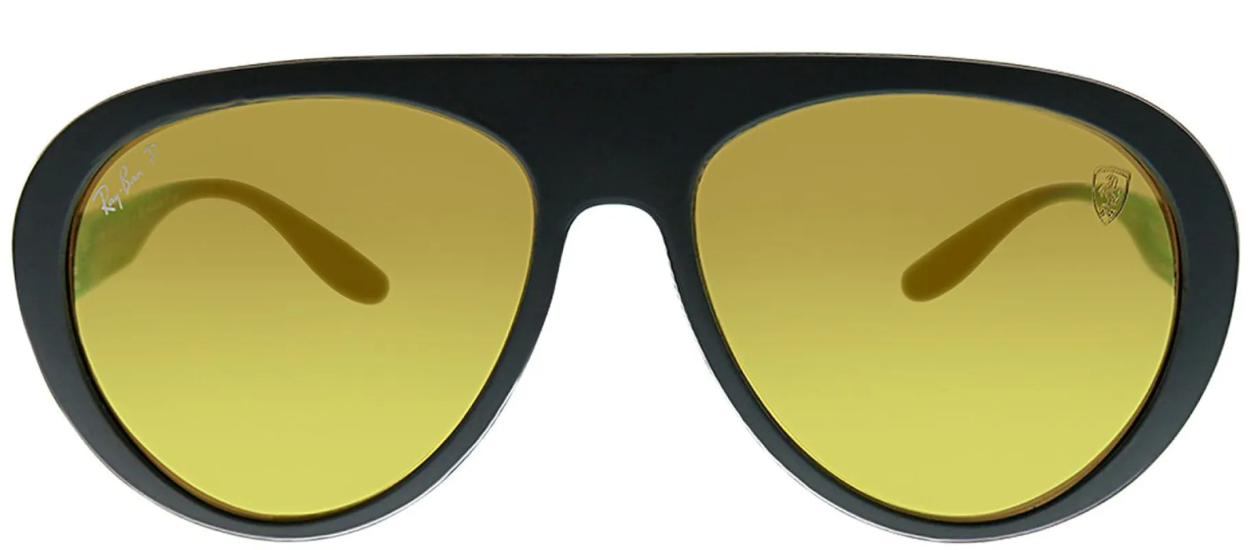 Ray-Ban RB 4310M F6086B Aviator Plastic Grey Sunglasses with Yellow Mirrored Polarized Lens made by Gaffos