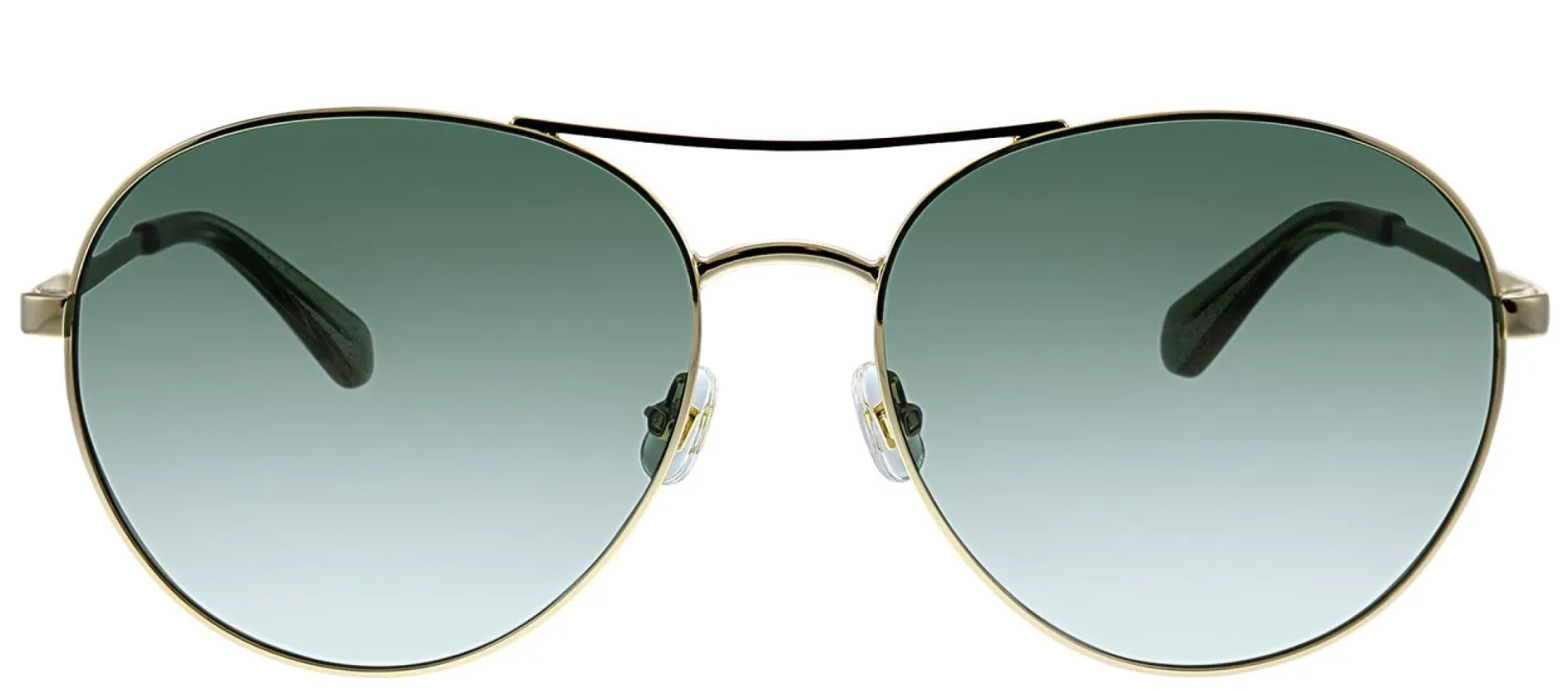 Kate Spade KS Joshelle FWM Aviator Metal Gold Sunglasses with Green Gradient Lens made by Gaffos