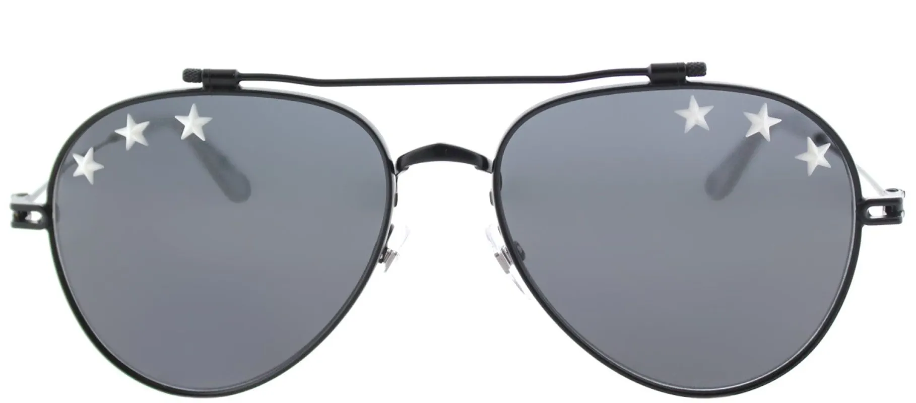 Givenchy GV 7057 Stars 807 IR Aviator Metal Black Sunglasses with Silver Mirror Lens sold by Gaffos