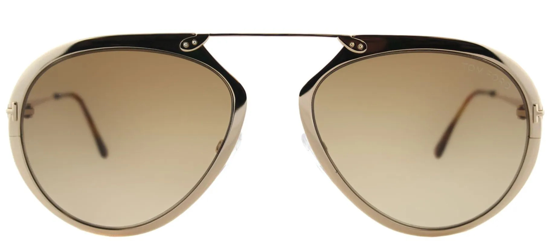 Tom Ford TF 508 28F Aviator Metal Gold Sunglasses with Brown Gradient Lens sold by Gaffos