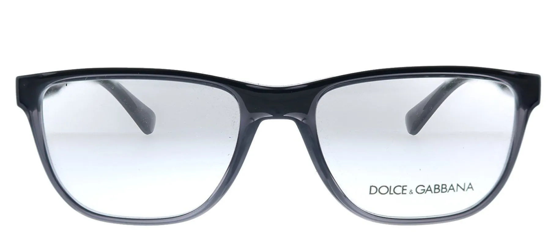 Dolce & Gabbana DG 5053 3257 Rectangle Plastic Transparent Grey Black Eyeglasses with Demo Lens sold by Gaffos