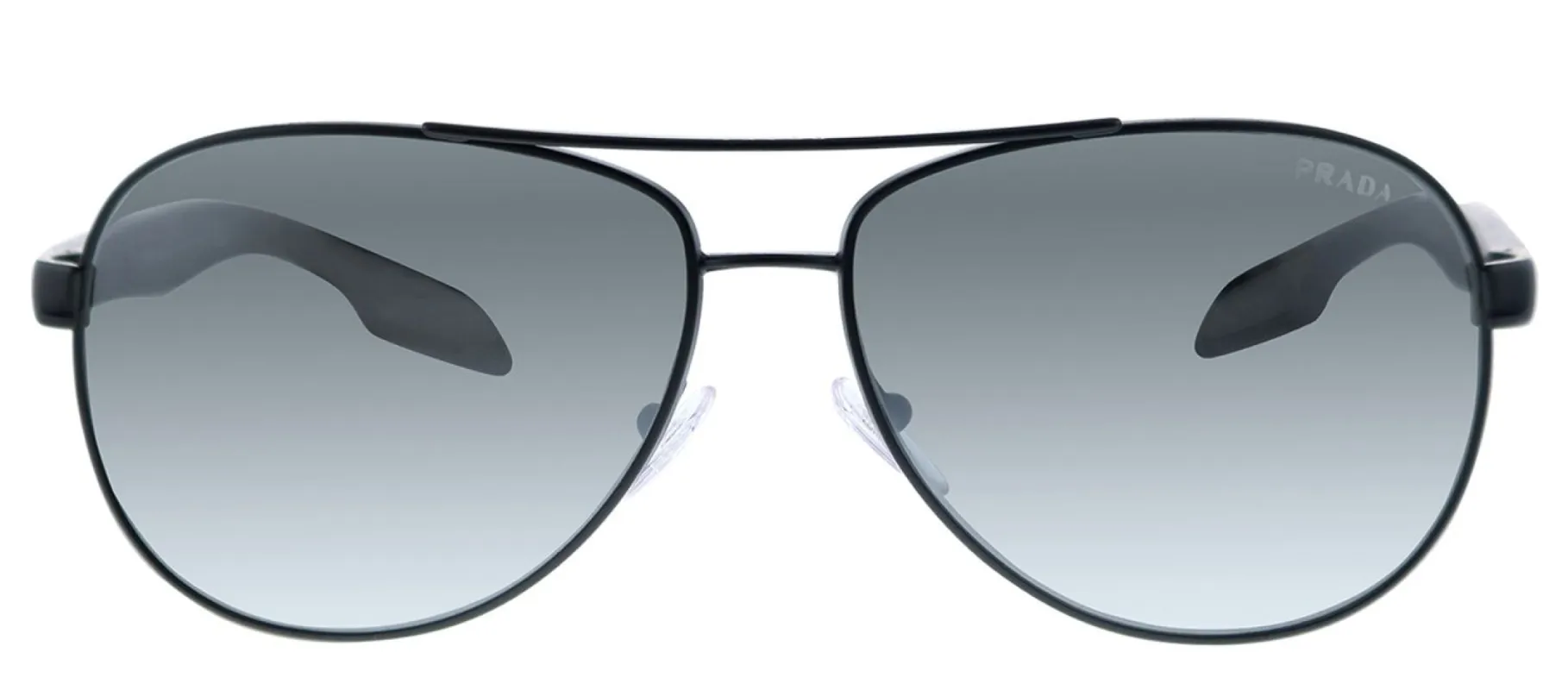 Prada Linea Rossa PS 53PS 1BO7W1 Aviator Metal Black Sunglasses with Grey Mirror Lens sold by Gaffos