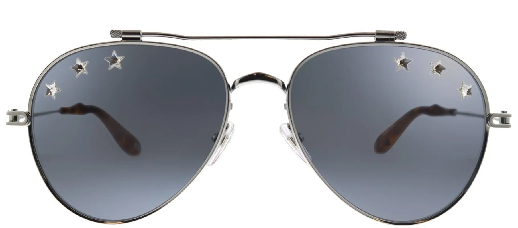 Givenchy GV 7057/N Stars SRJ Aviator Metal Ruthenium/ Gunmetal Sunglasses with Grey Lens sold by Gaffos