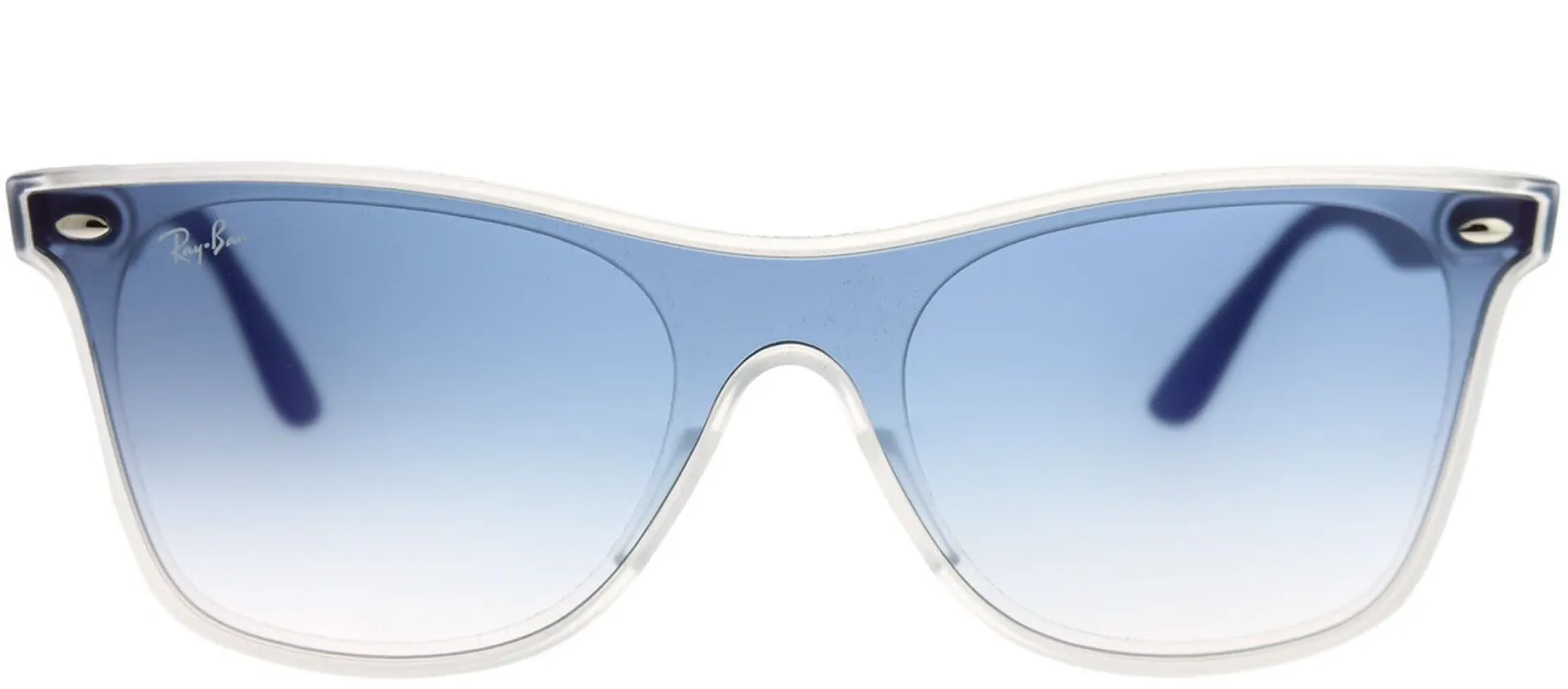 Ray-Ban RB 4440N 6356X0 Wayfarer Plastic Clear Sunglasses with Blue Gradient Mirror Red Lens sold by Gaffos