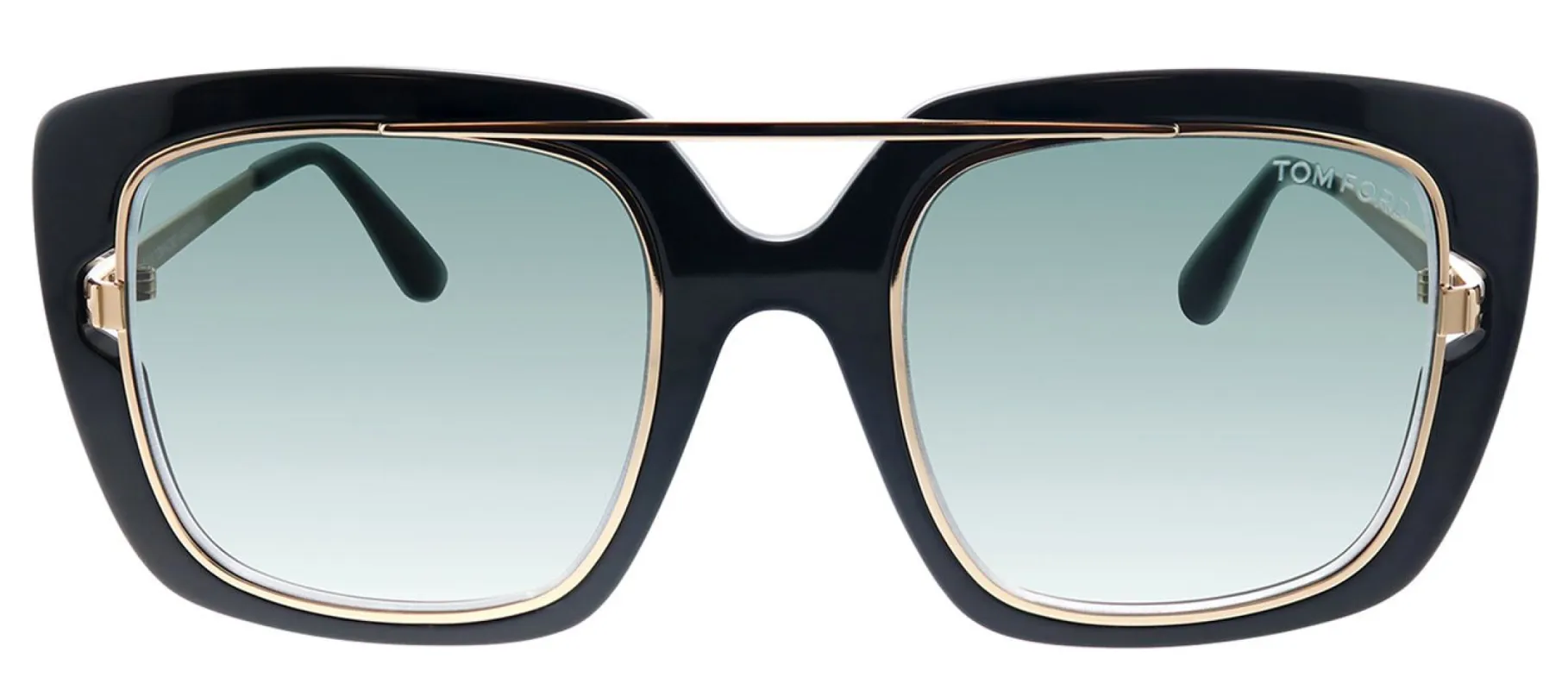 Tom Ford TF 619 01B Square Plastic Black Sunglasses with Grey Gradient Lens sold by Gaffos
