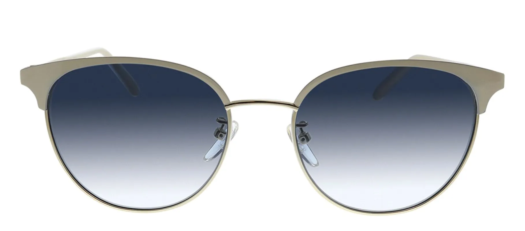 Salvatore Ferragamo SF 2201S 721 Round Metal Ivory Sunglasses with Blue Gradient Lens sold by Gaffos