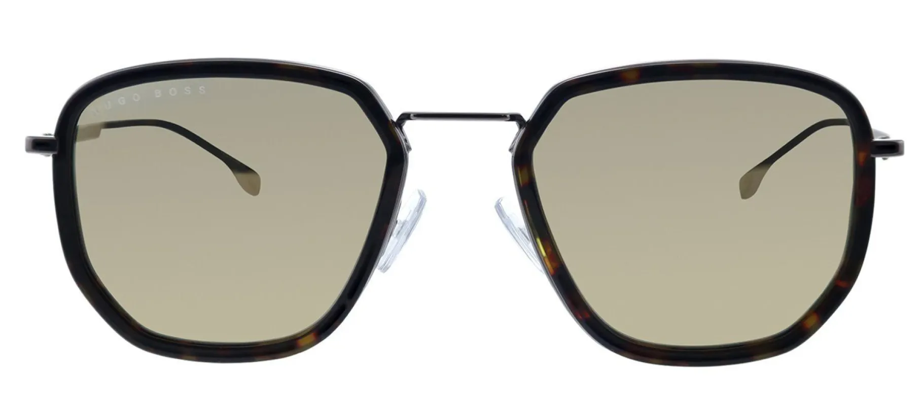 Hugo Boss BOSS 1029/F/S 086 UE Rectangle Plastic Havana Sunglasses with Gold Mirror Lens made by Gaffos