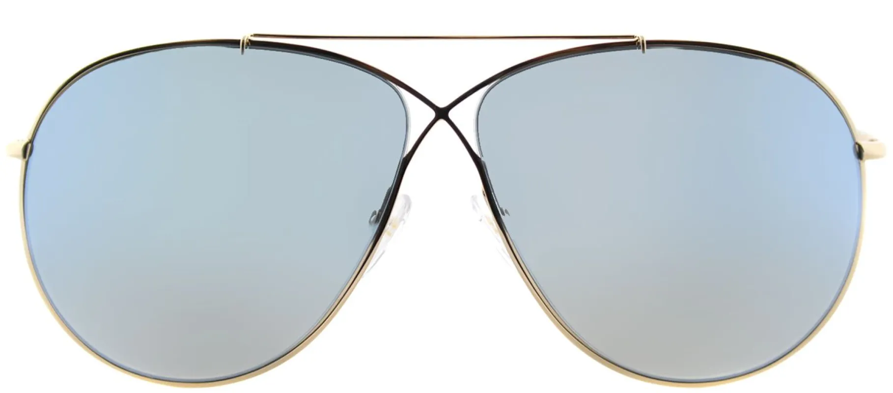 Tom Ford TF 374 28X Aviator Metal Gold Sunglasses with Blue Mirror Lens sold by Gaffos