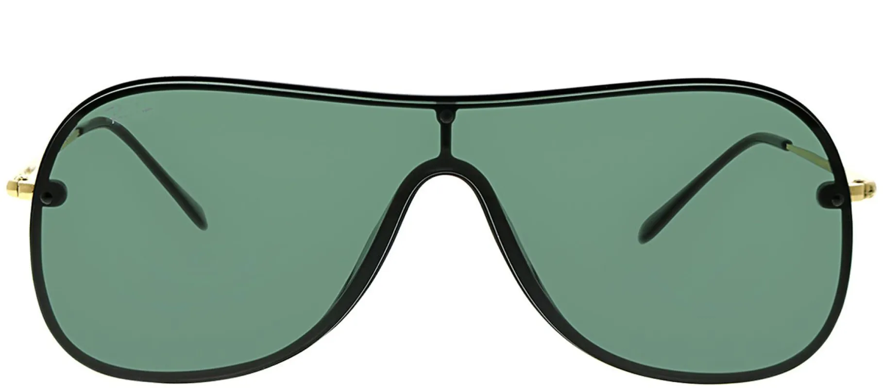 Ray-Ban RB 4311N 601/71 Shield Plastic Black Sunglasses with Green Lens sold by Gaffos