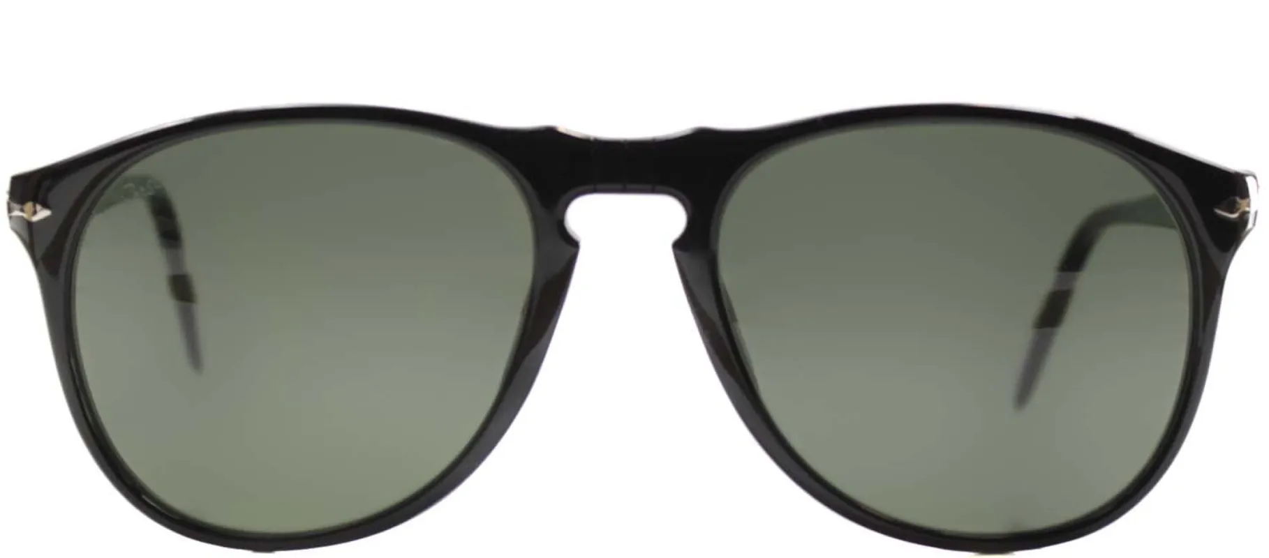 Persol PO 9649 95/31 Oval Plastic Black Sunglasses with Green Lens sold by Gaffos