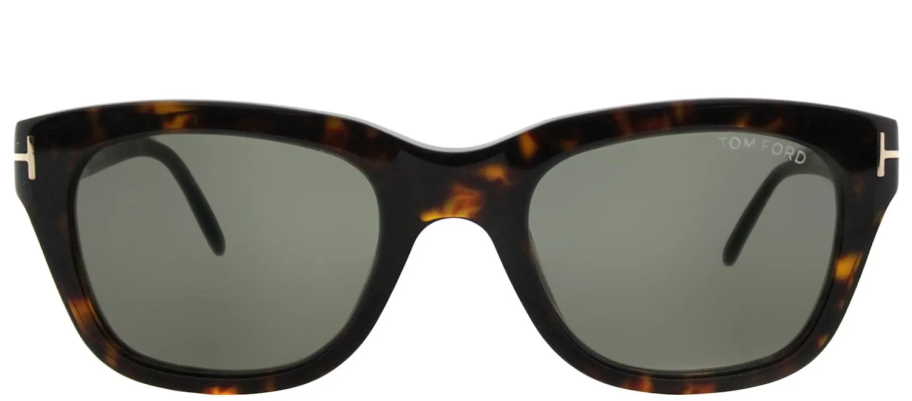 Tom Ford TF 237 52N Rectangle Plastic Tortoise/ Havana Sunglasses with Green Lens sold by Gaffos