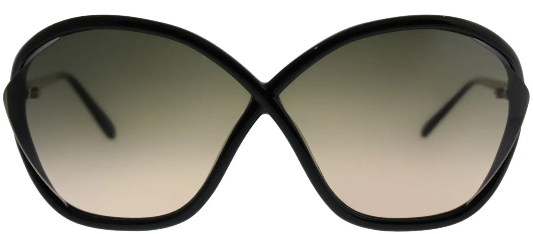 Tom Ford TF 529 01B Oval Plastic Black Sunglasses with Grey Gradient Lens sold by Gaffos