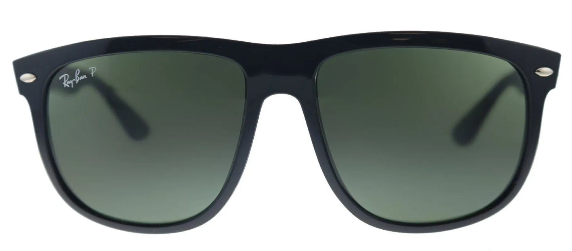 Ray-Ban Boyfriend RB 4147 601/58 Square Plastic Black Sunglasses with Green Polarized Lens sold by Gaffos