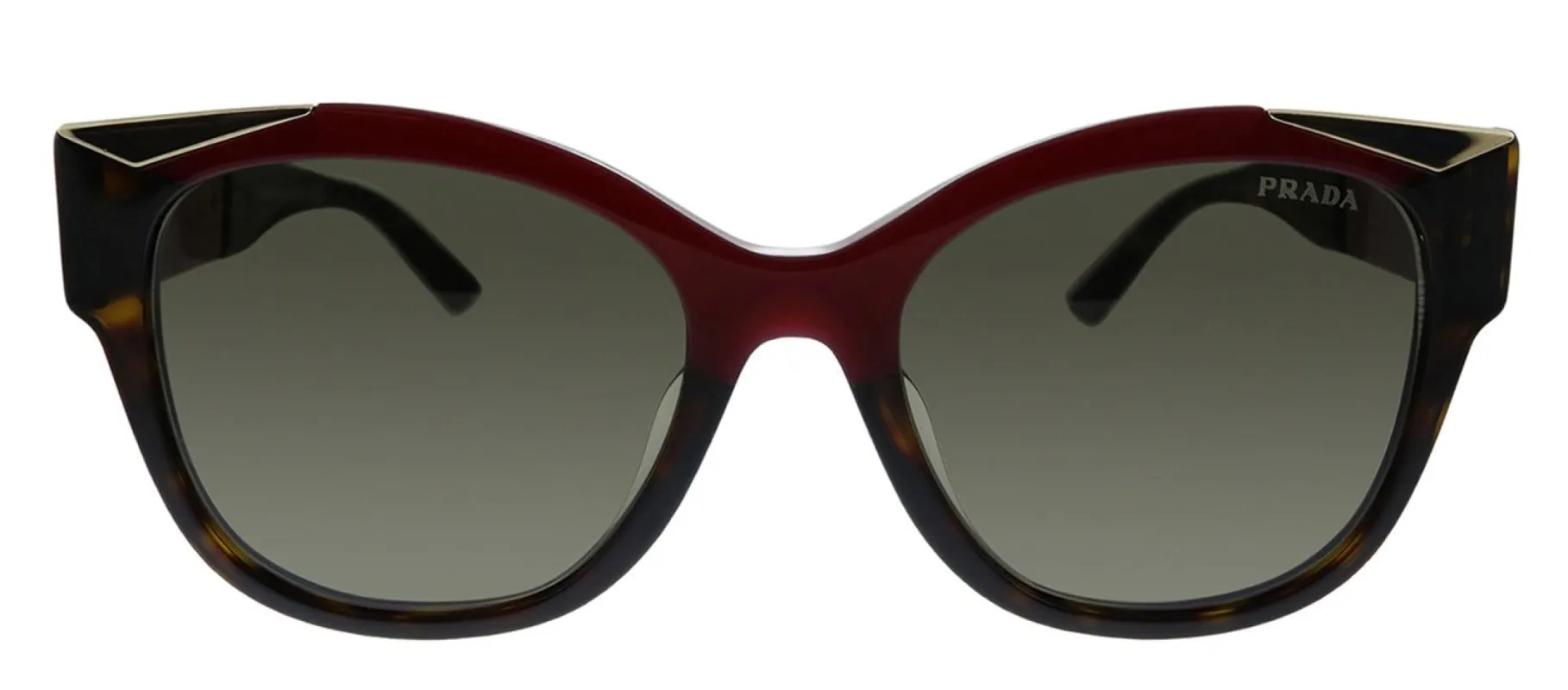 Prada PR 02WSF 07C0D1 Square Plastic Havana Sunglasses with Brown Lens sold by Gaffos