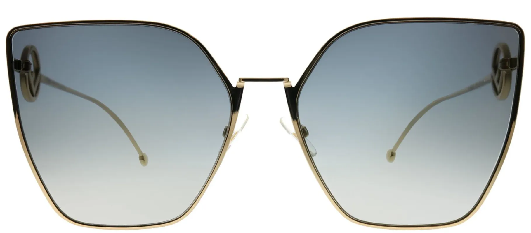 Fendi FF 0323 FT3 FQ Cat-Eye Metal Gold Sunglasses with Grey Gold Gradient Lens sold by Gaffos