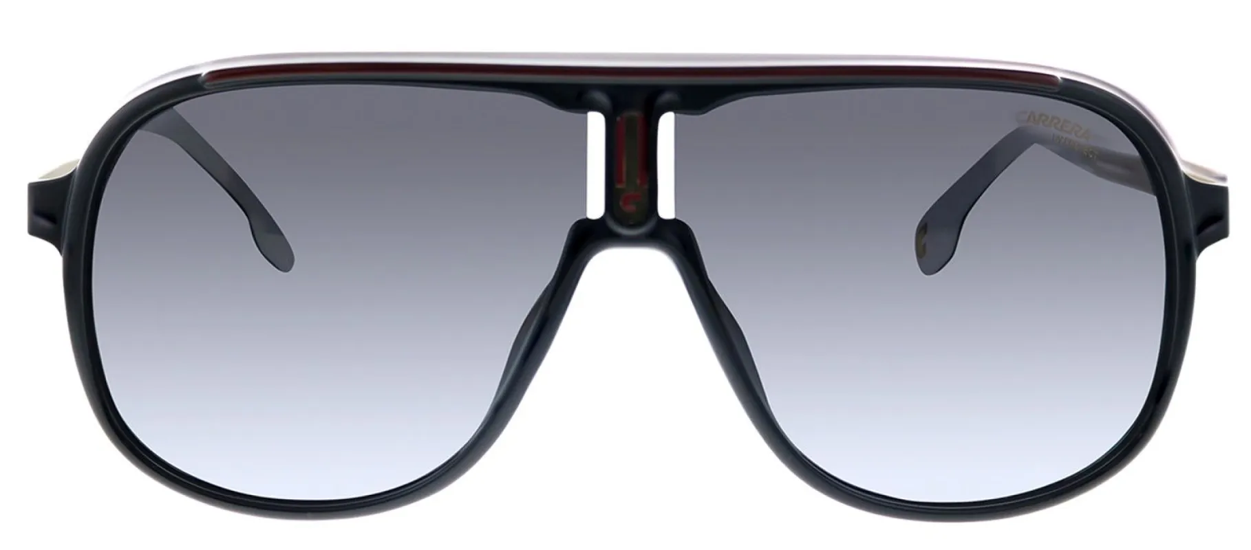 Carrera CA Carrera1007/S 807 9O Pilot Plastic Black Sunglasses with Grey Gradient Lens sold by Gaffos