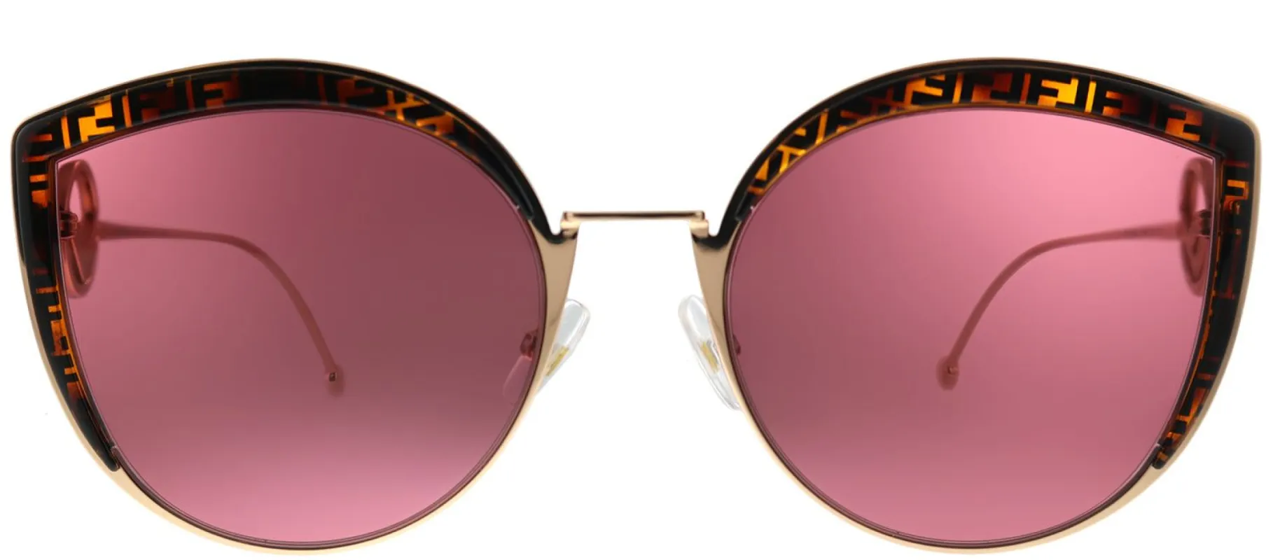 Fendi FF 0290 DDB Cat-Eye Metal Gold Sunglasses with Red Lens sold by Gaffos