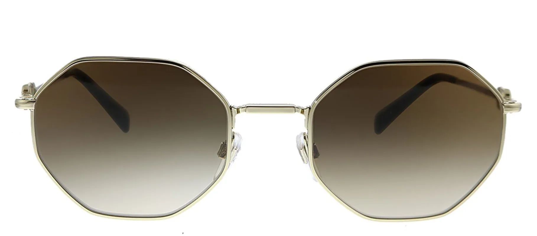 Valentino VA 2040 300313 Geometric Metal Pale Gold Sunglasses with Brown Gradient Lens sold by Gaffos