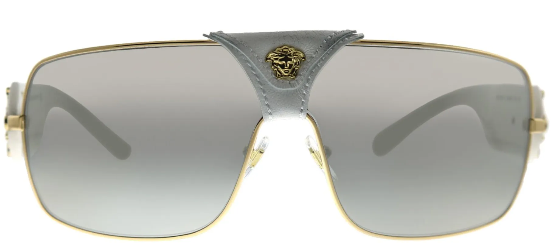 Versace VE 2207Q 10026G Square Metal Gold Sunglasses with Silver Mirror Lens sold by Gaffos
