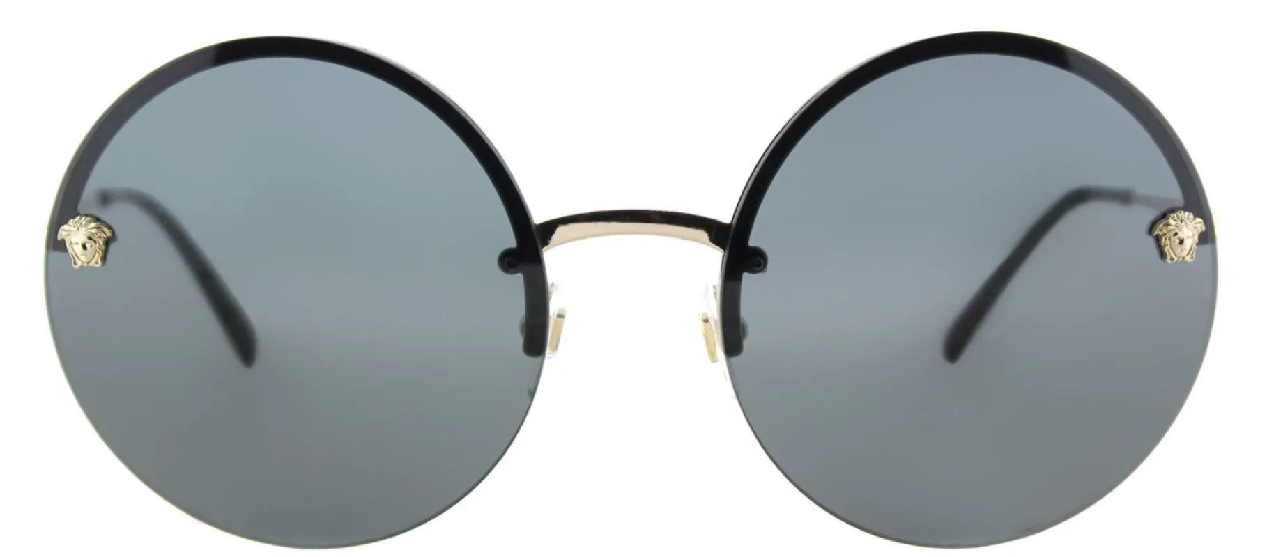 Versace VE 2176 125287 Round Metal Grey Sunglasses with Grey Lens sold by Gaffos