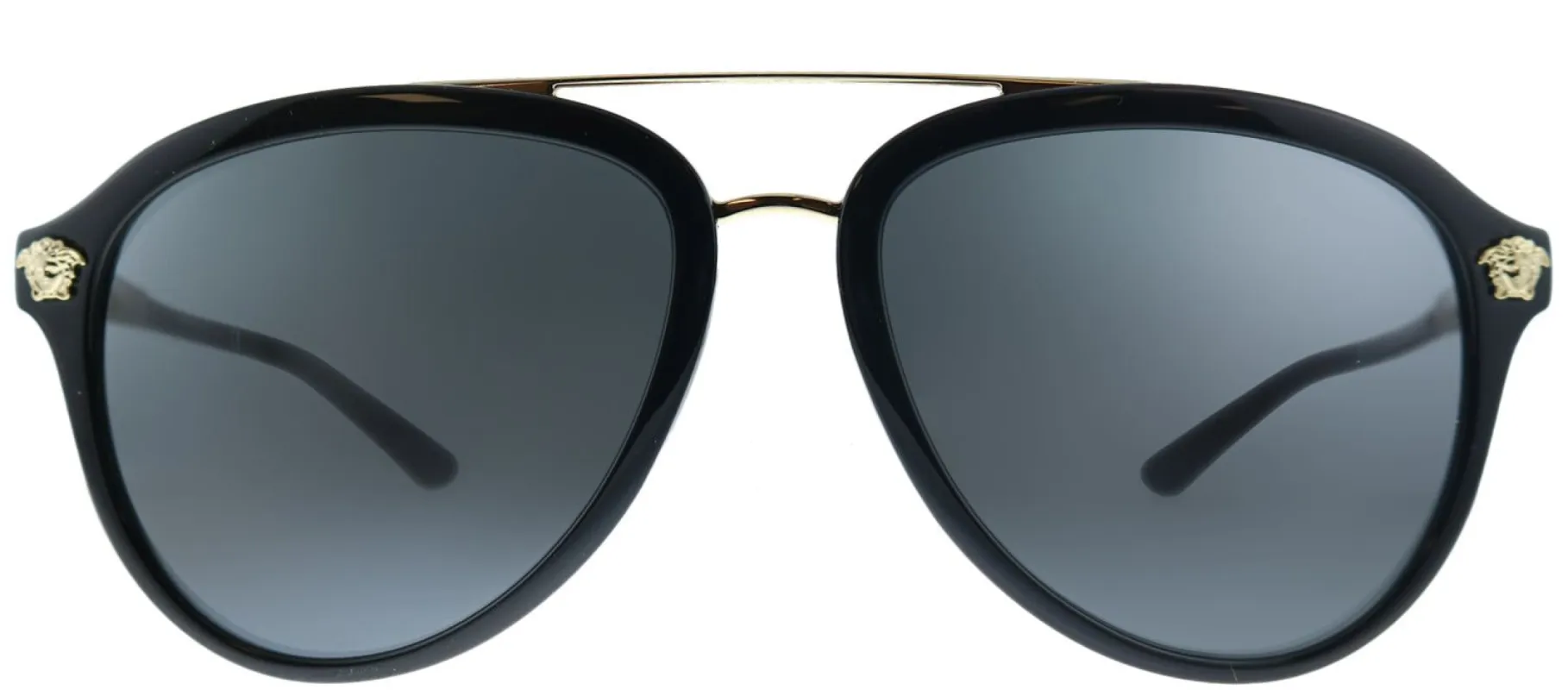 Versace VE 4341 GB1/87 Aviator Plastic Black Sunglasses with Grey Lens sold by Gaffos