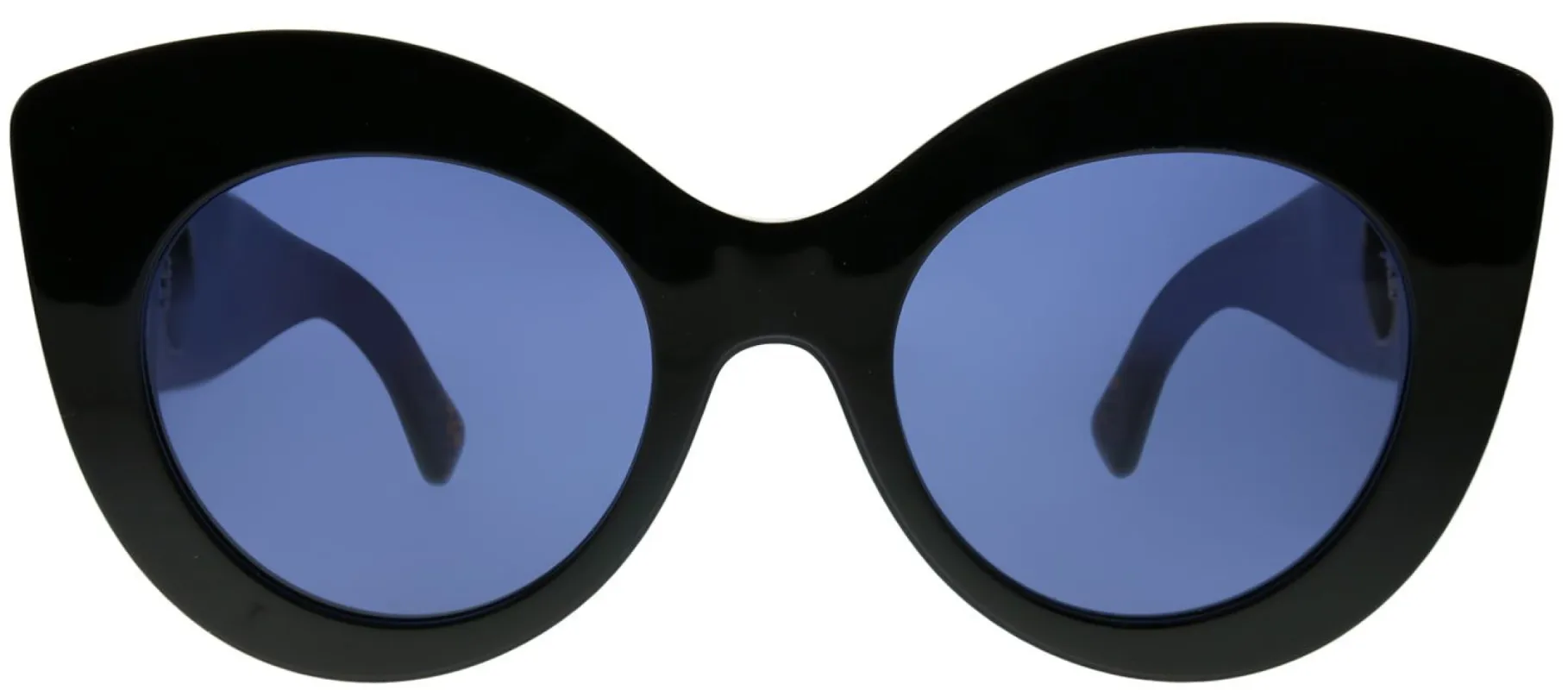 Fendi FF 0306 WR7 KU Cat-Eye Plastic Black Sunglasses with Blue Lens sold by Gaffos