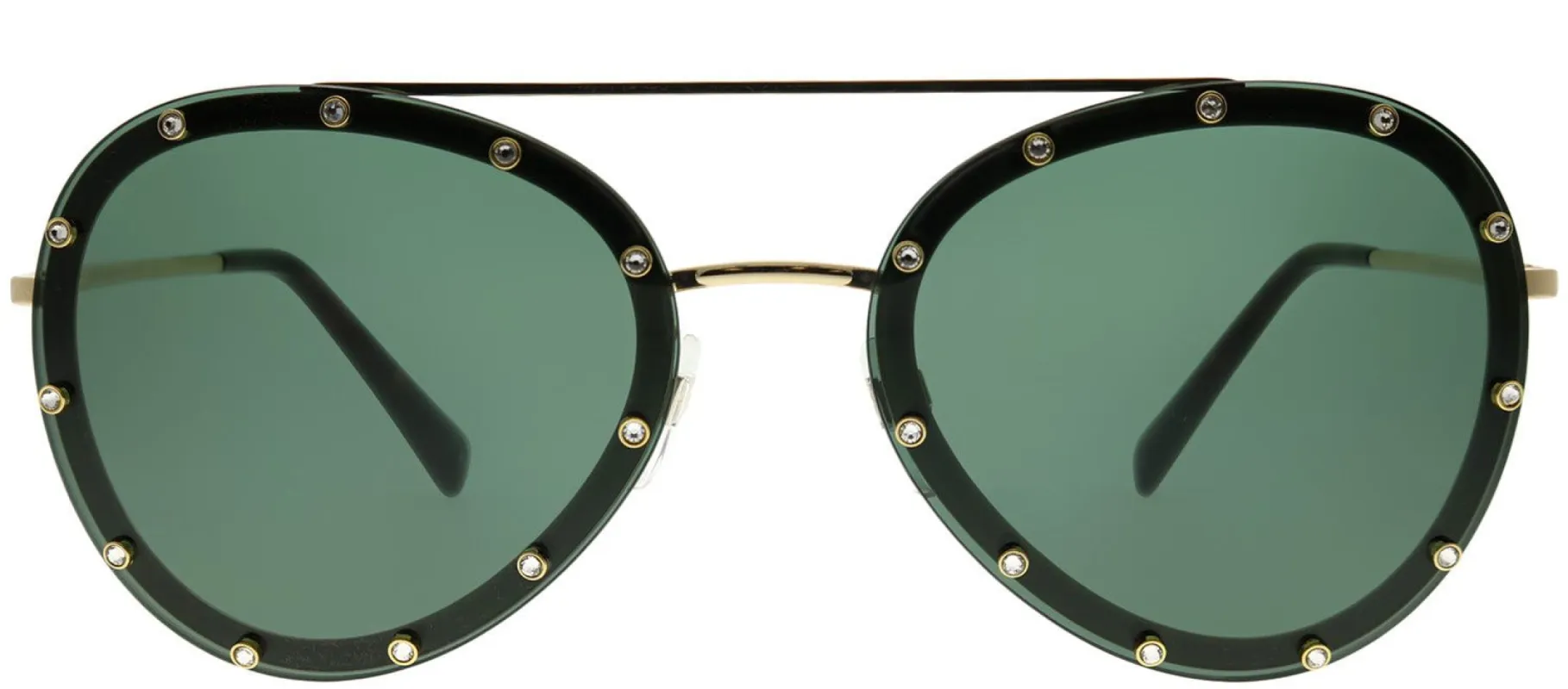 Valentino VA 2013 300271 Aviator Metal Gold Sunglasses with Smoke Green Lens sold by Gaffos