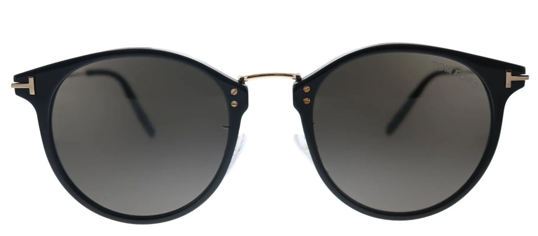 Tom Ford Jamieson TF 673 01A Round Plastic Black Sunglasses with Grey Lens sold by Gaffos