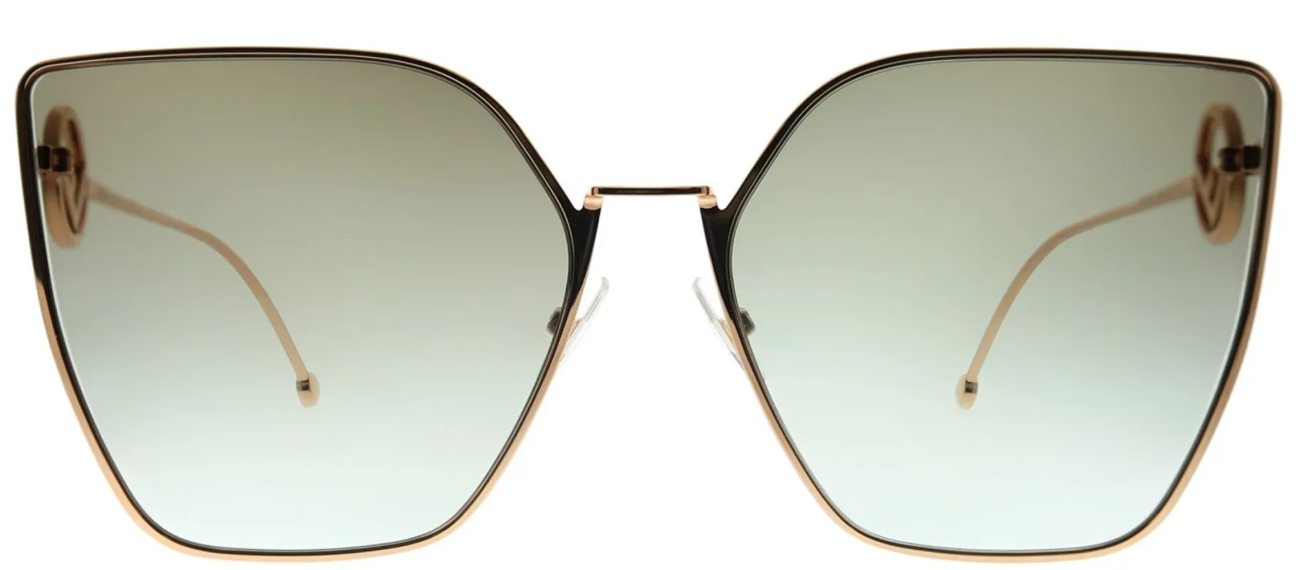Fendi FF 0323 DDB 86 Cat-Eye Metal Gold Sunglasses with Brown Gradient Lens sold by Gaffos