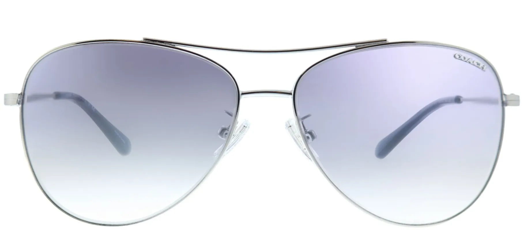 Coach HC 7079 90017B Aviator Metal Silver Sunglasses with Silver Mirror Lens sold by Gaffos