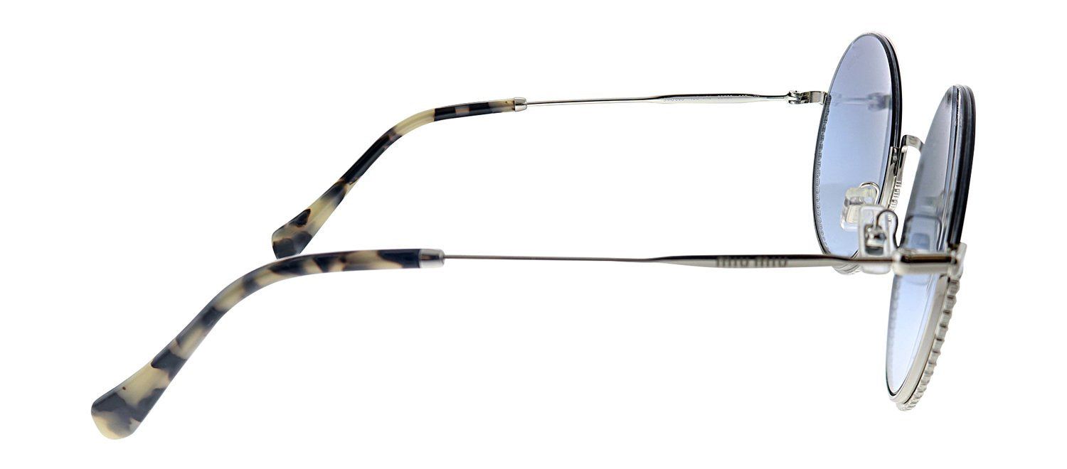 Miu Miu MU 69US 1BC4R2 Round Metal Silver Sunglasses with Blue Gradient Lens sold by Gaffos product image thumbnail 3
