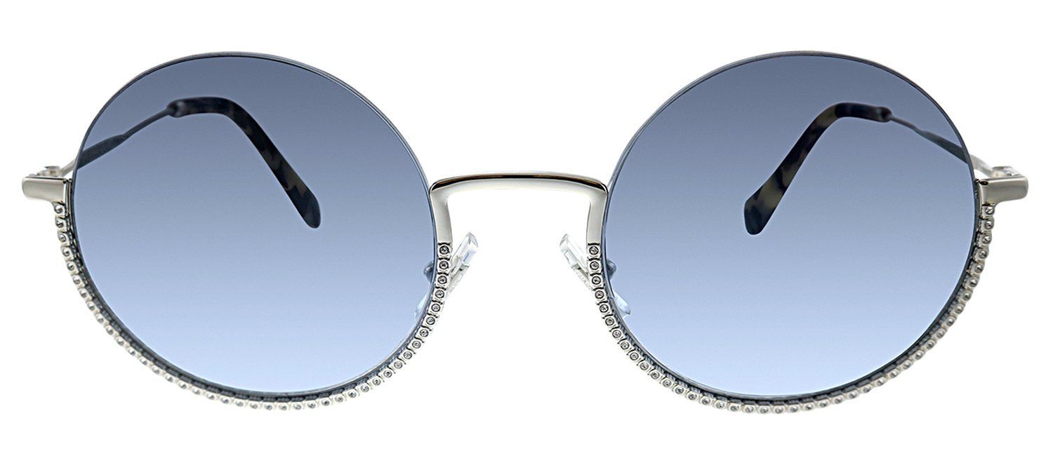 Miu Miu MU 69US 1BC4R2 Round Metal Silver Sunglasses with Blue Gradient Lens sold by Gaffos