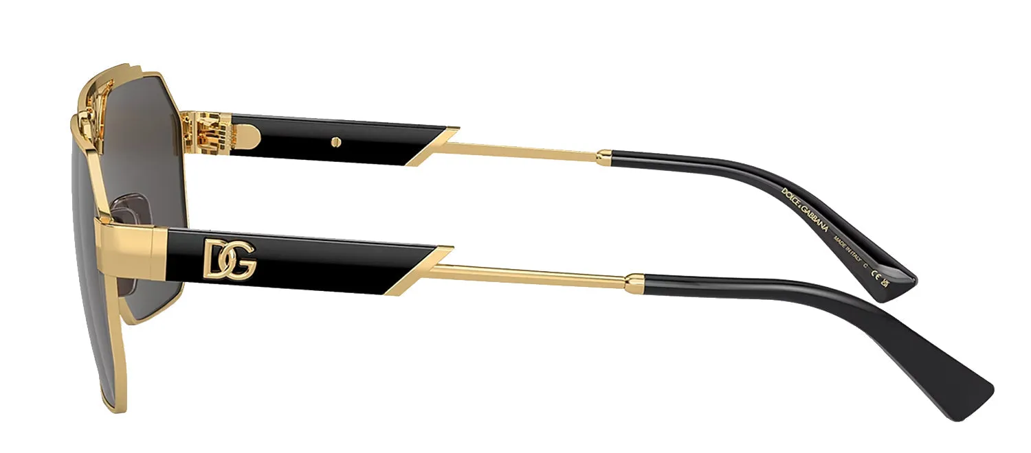 Dolce & Gabbana DG 2294 02/87 Aviator Metal Gold Sunglasses with Grey Lens sold by Gaffos product image thumbnail 3