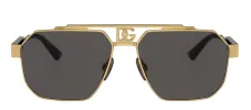 Dolce & Gabbana DG 2294 02/87 Aviator Metal Gold Sunglasses with Grey Lens sold by Gaffos