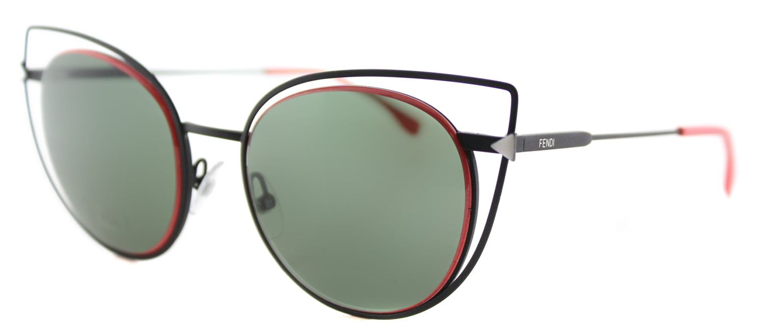 Fendi FF 0176 003 Cat-Eye Metal Black Sunglasses with Green Lens sold by Gaffos product image thumbnail 2