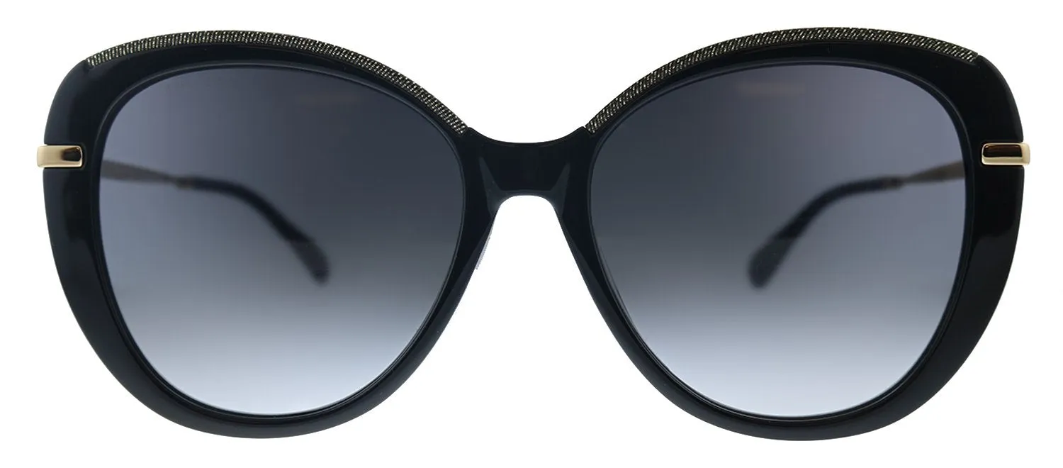 Jimmy Choo JC Phebe/F/S AE2 Oval Plastic Black Sunglasses with Grey Gradient Lens sold by Gaffos
