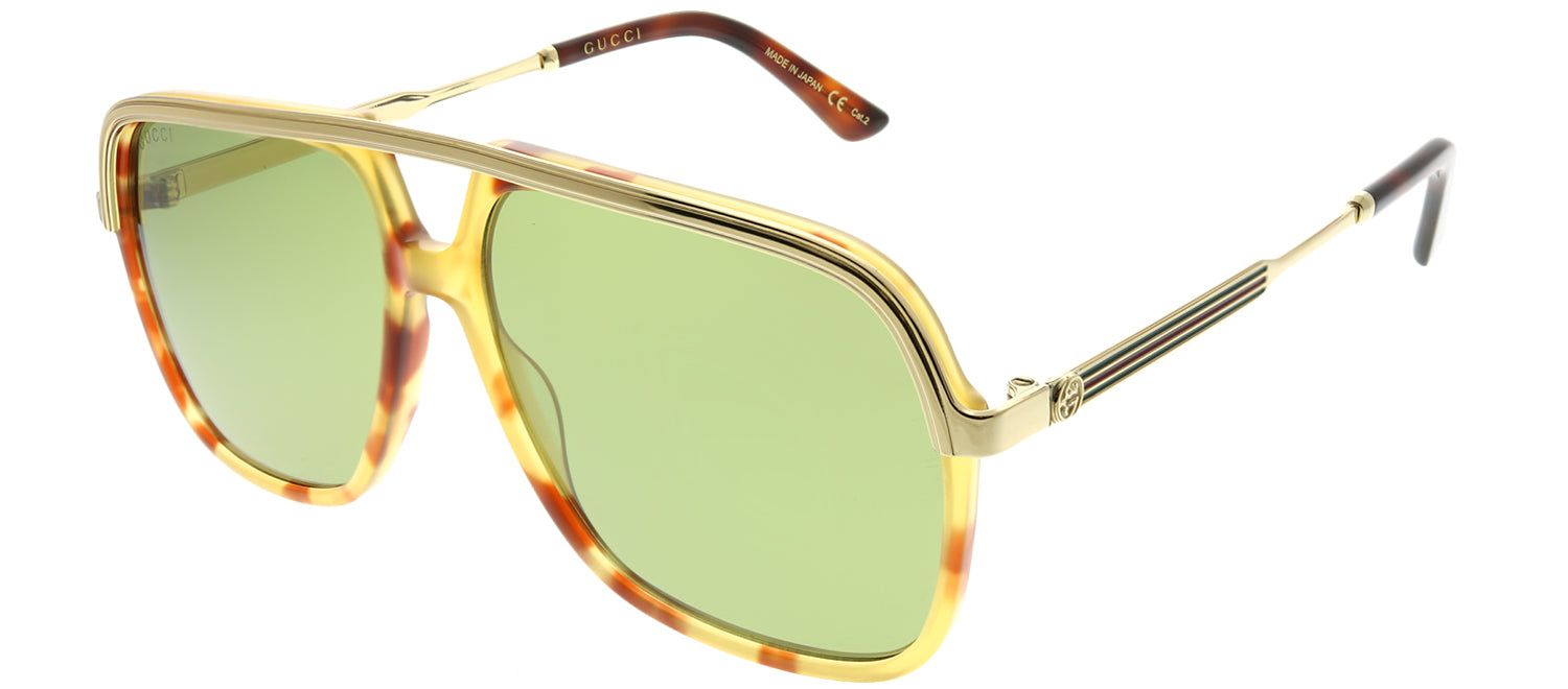 Gucci GG 0200S 003 Fashion Metal Tortoise/ Havana Sunglasses with Green Lens sold by Gaffos product image thumbnail 2