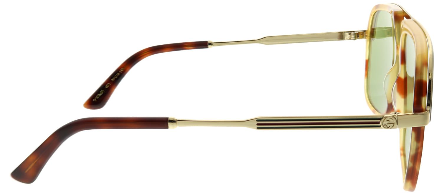Gucci GG 0200S 003 Fashion Metal Tortoise/ Havana Sunglasses with Green Lens sold by Gaffos product image thumbnail 3