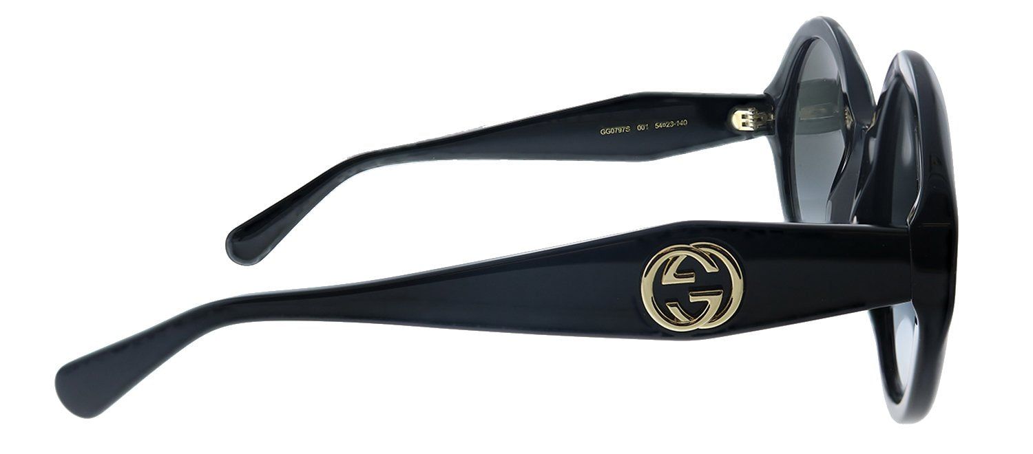 Gucci GG 0797S 001 Round Acetate Black Sunglasses with Grey Gradient Lens sold by Gaffos product image thumbnail 3