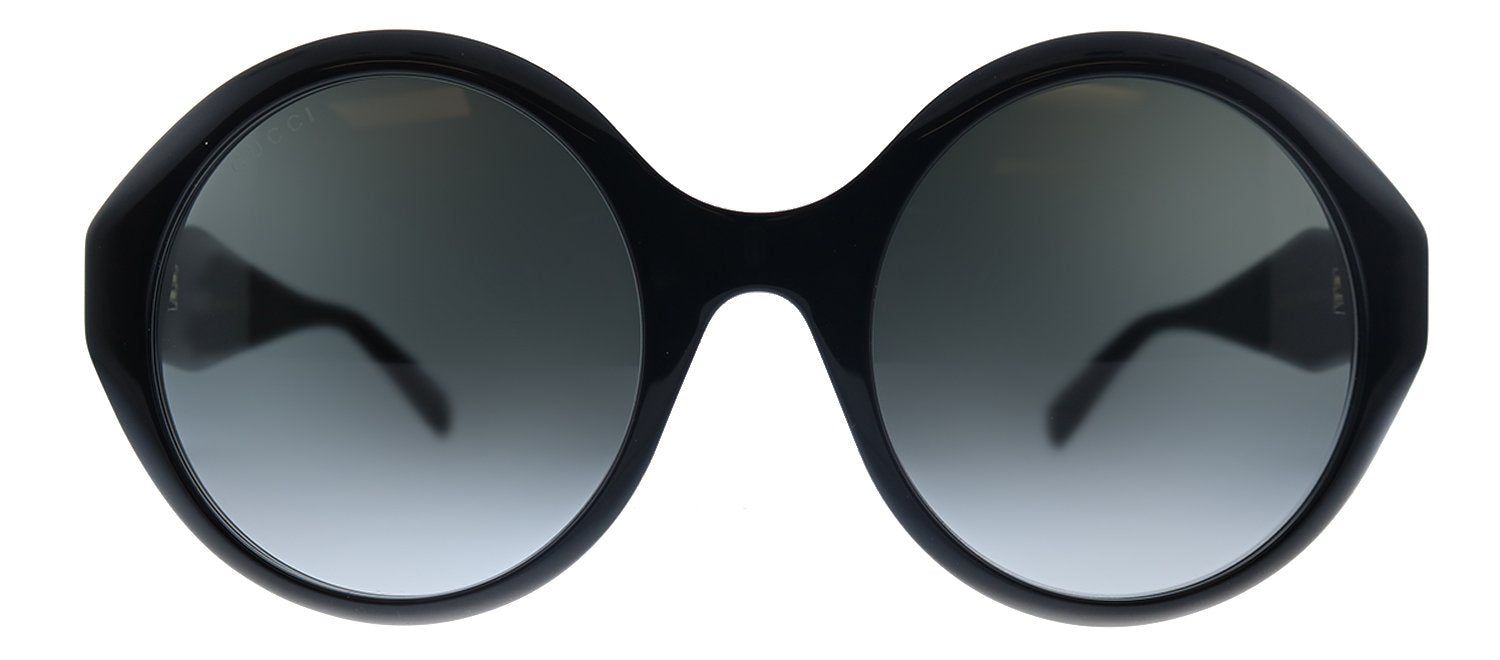 Gucci GG 0797S 001 Round Acetate Black Sunglasses with Grey Gradient Lens sold by Gaffos