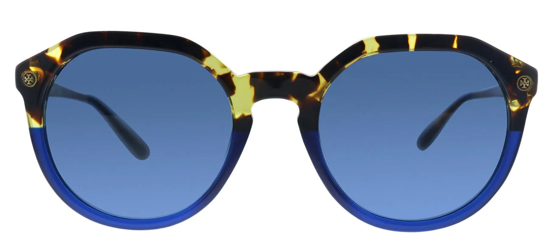 Tory Burch TY 7130 175580 Round Plastic Havana Sunglasses with Blue Lens sold by Gaffos