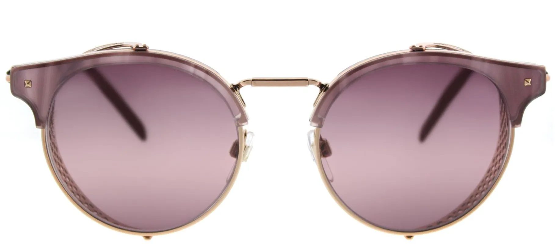 Valentino VA 2008Z 3004W9 Round Metal Gold Sunglasses with Pink Bi-Gradient Purple Lens sold by Gaffos